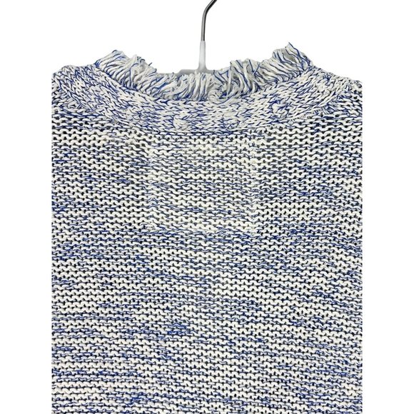 Angels of the North Woman's Small Two-Toned marbled blue white Woven Blazer - Picture 10 of 15